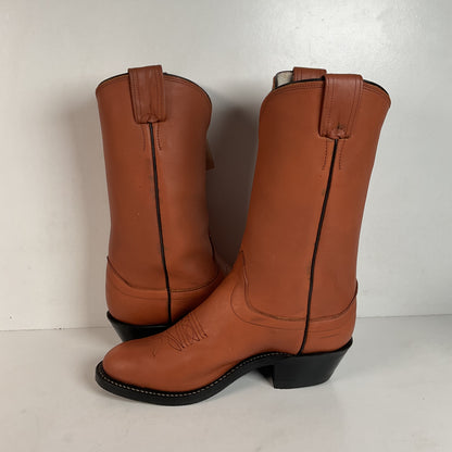 Olathe Brown Mule Cowboy Boots 9.5 D USA Made