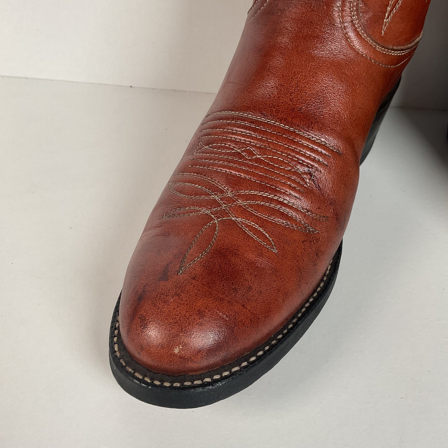 Vintage Tony Lama Cowboy Boots | Chocolate Cow | Men’s 7.5 C | Women’s 8.5