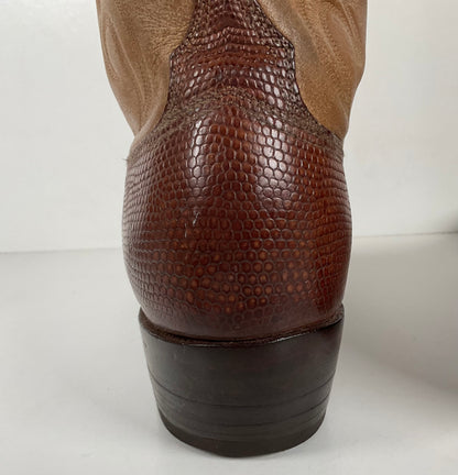 Vintage Lucchese San Antonio Cowboy Boots | Teju Lizard | Narrow | Men’s 9.5 B