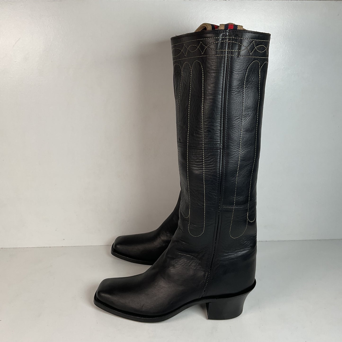 Vintage J. R. Reyes Stove Pipe Cowboy Boots 10.5 Custom Buckaroo