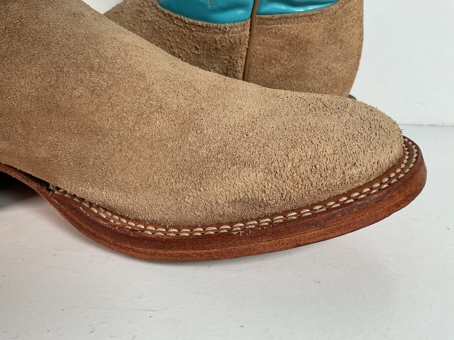 Tony Lama Rough Out Suede Cowboy Boots | USA Made | 10.5 D
