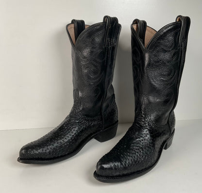 Custom Turkey Quill Cowboy Boots | USA Made | Gallapava | Men’s 9.5 D