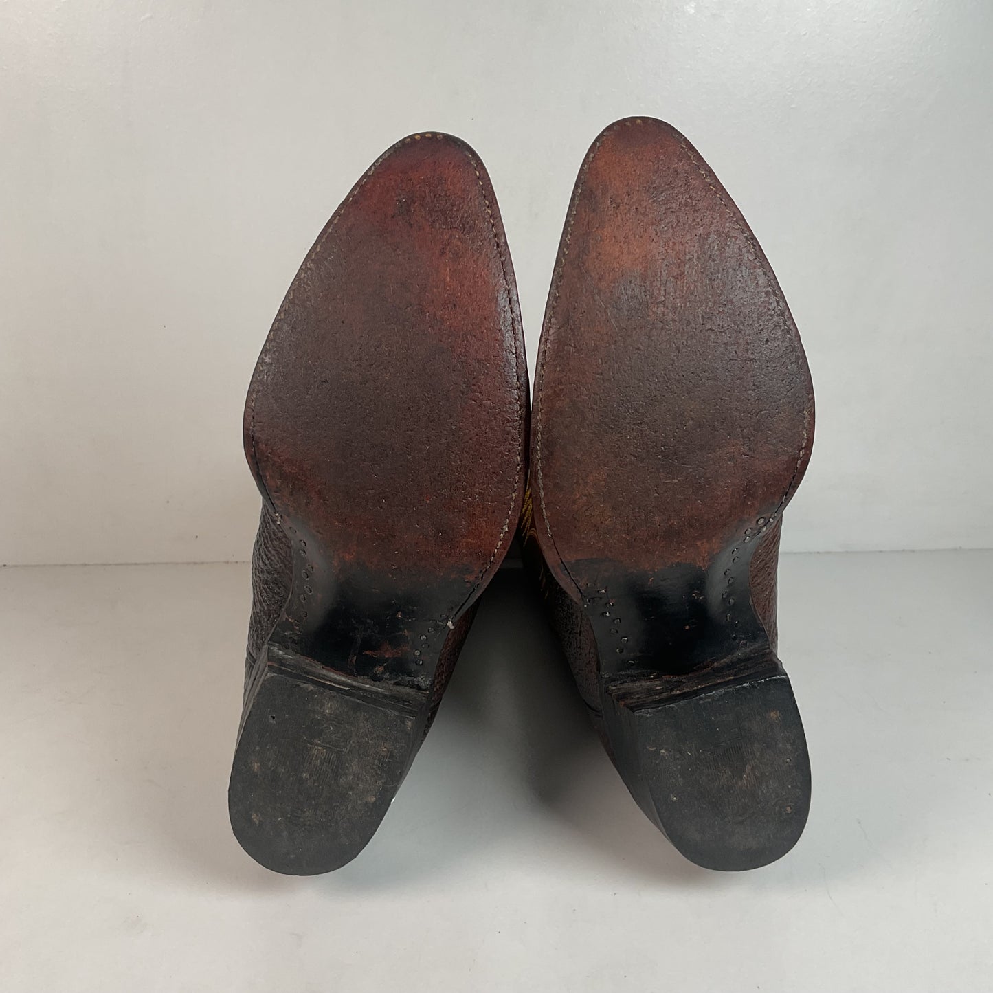 Vintage Brown Shark Skin Cowboy Boots 10 D Exotic