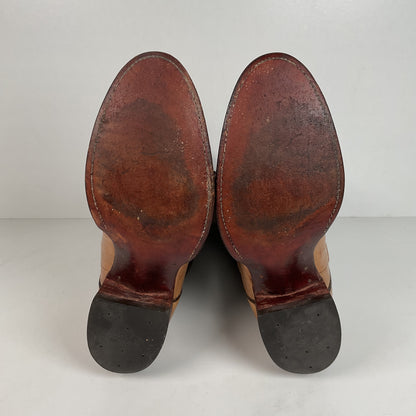 Vintage Eel Skin Cowboy Boots | Exotic | Butterscotch | Narrow | Men’s 11.5 B