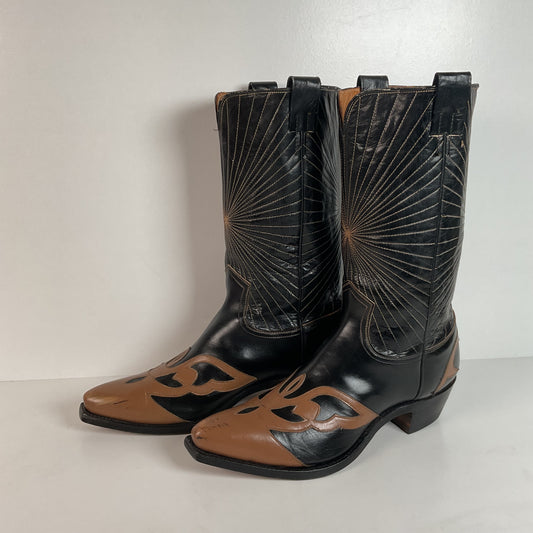 Vintage Frye Authentic Cowboy Boots | Starburst | Wingtip | 1950s | Men’s 9.5 D