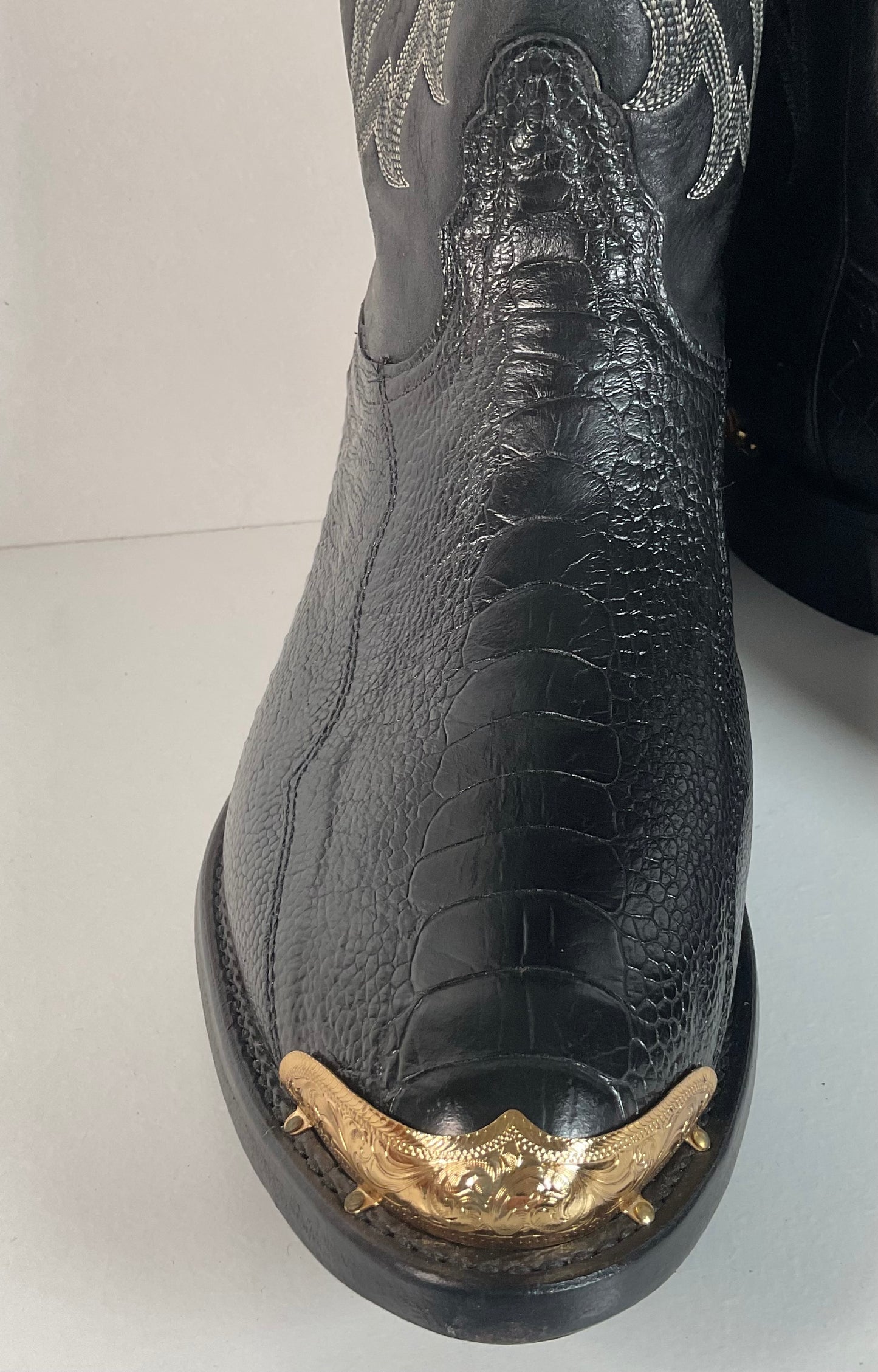 Vintage Nocona Ostrich Leg Cowboy Boots | Exotic | USA Made | 11 EE