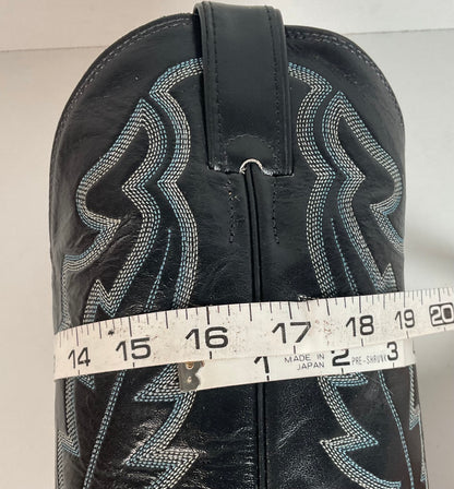 Vintage Justin Lizard Teju Cowboy Boots | USA Made | Black | Narrow | Men’s 12 B