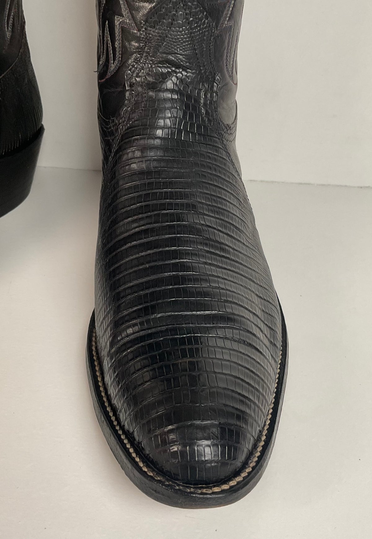 Vintage Nocona Teju Lizard Cowboy Boots | Extra Narrow | Men’s 11.5 A