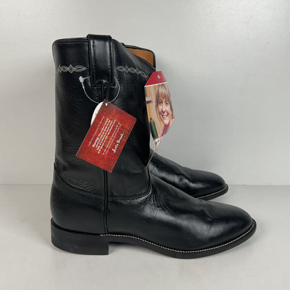 Justin Classic Roper Boots | Black | USA Made | Men’s 11.5 D