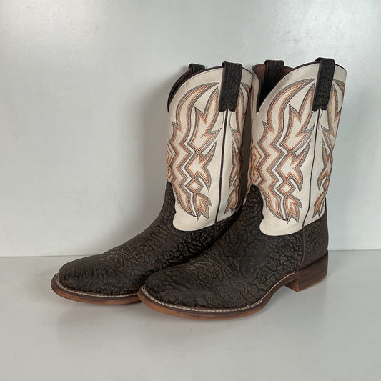 Nocona Deputy Chocolate Pig Roper Boots 9.5 D Cowboy