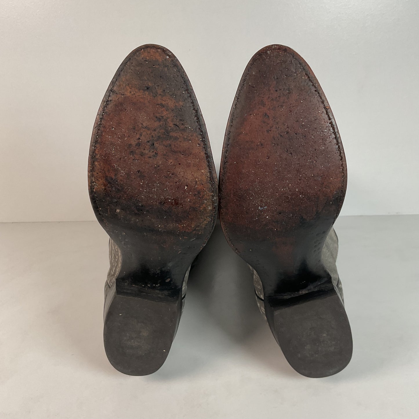 Vintage J. Chisholm Sueded Cowboy Boots | USA Made | 10 EE