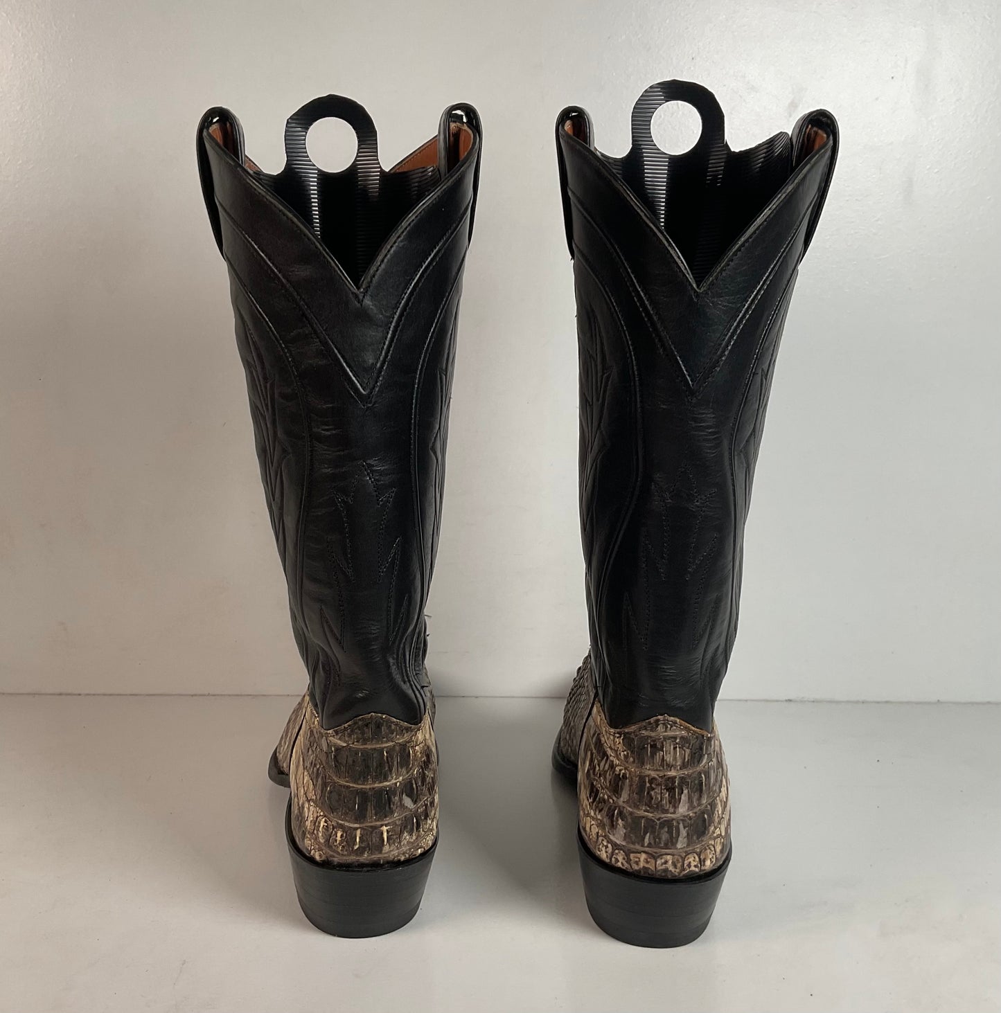 Remington Natural Alligator Cowboy Boots 9 D Body Cut