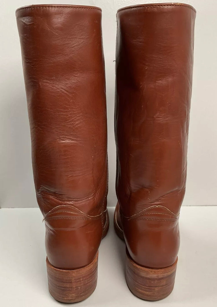 Vintage Men’s Frye 15” Brown Campus Boots 11 D USA Made Style 2955