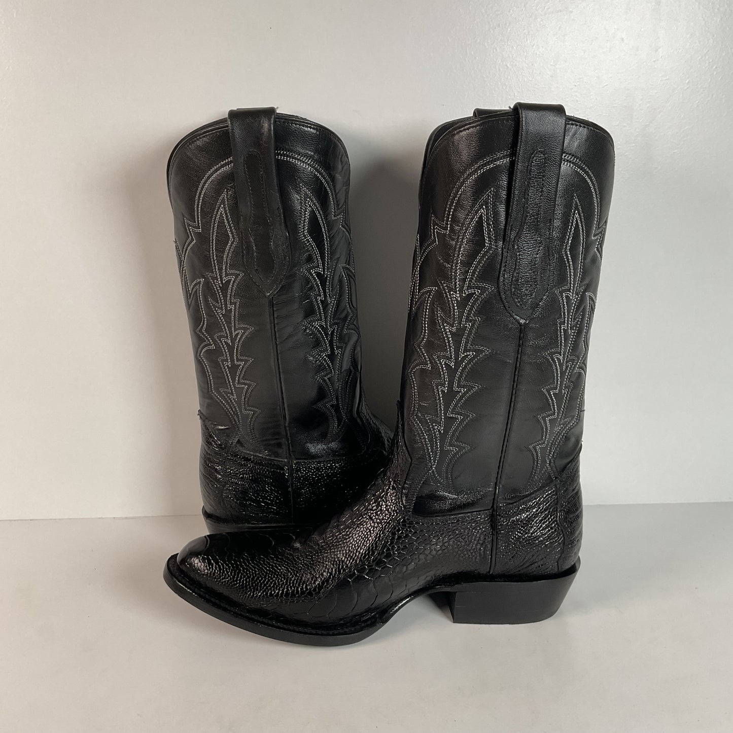 J.B. Dillon Ostrich Leg Cowboy Boots | Exotic | Men’s 8.5 EE