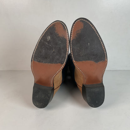 Vintage Acme Shorty Buckaroo Cowboy Boots 9 D Punchy Cloth Pullo