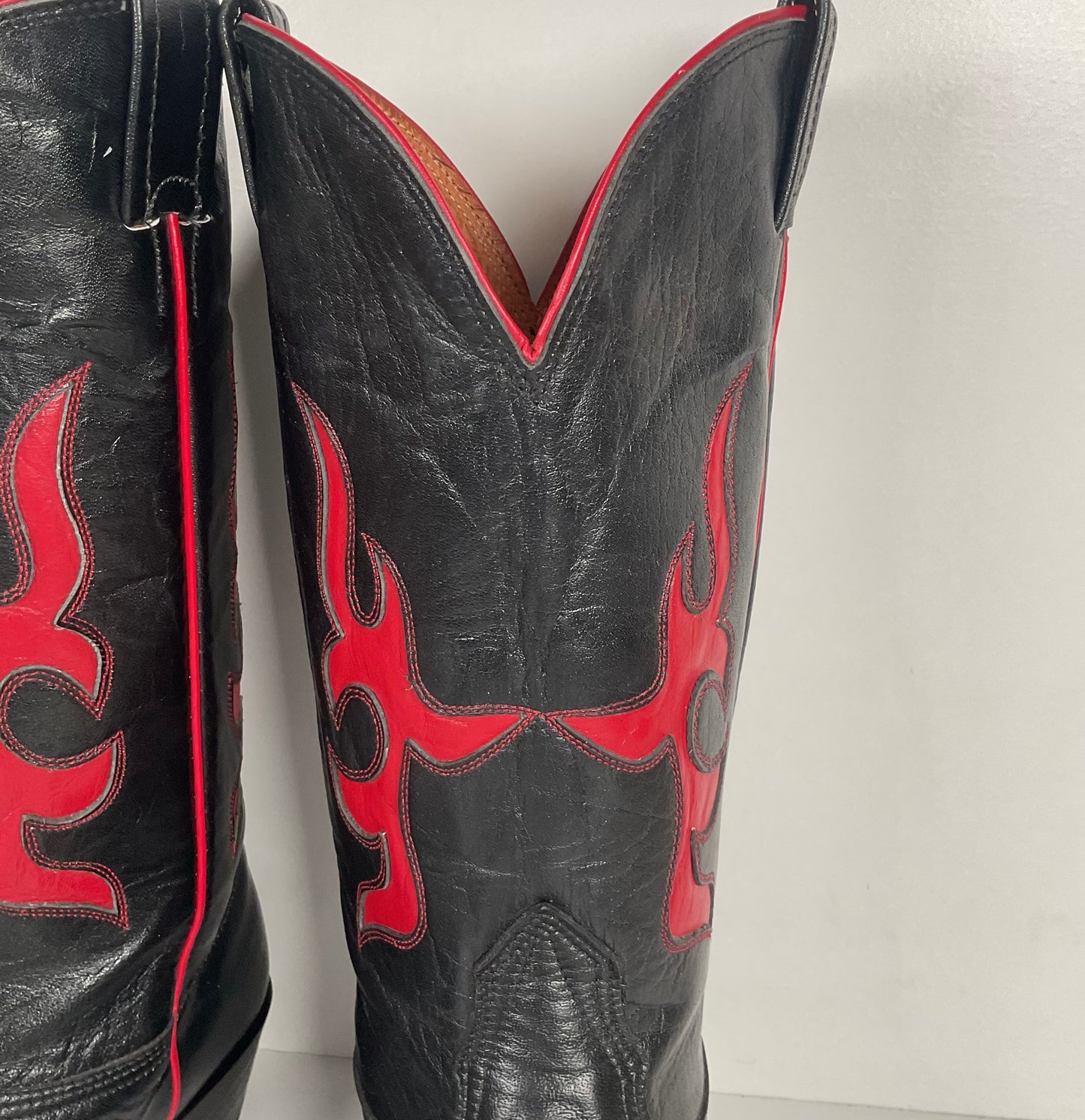 Vintage Nocona Cowboy Boots | Tooled Inlays | USA Made | Men’s 9 C