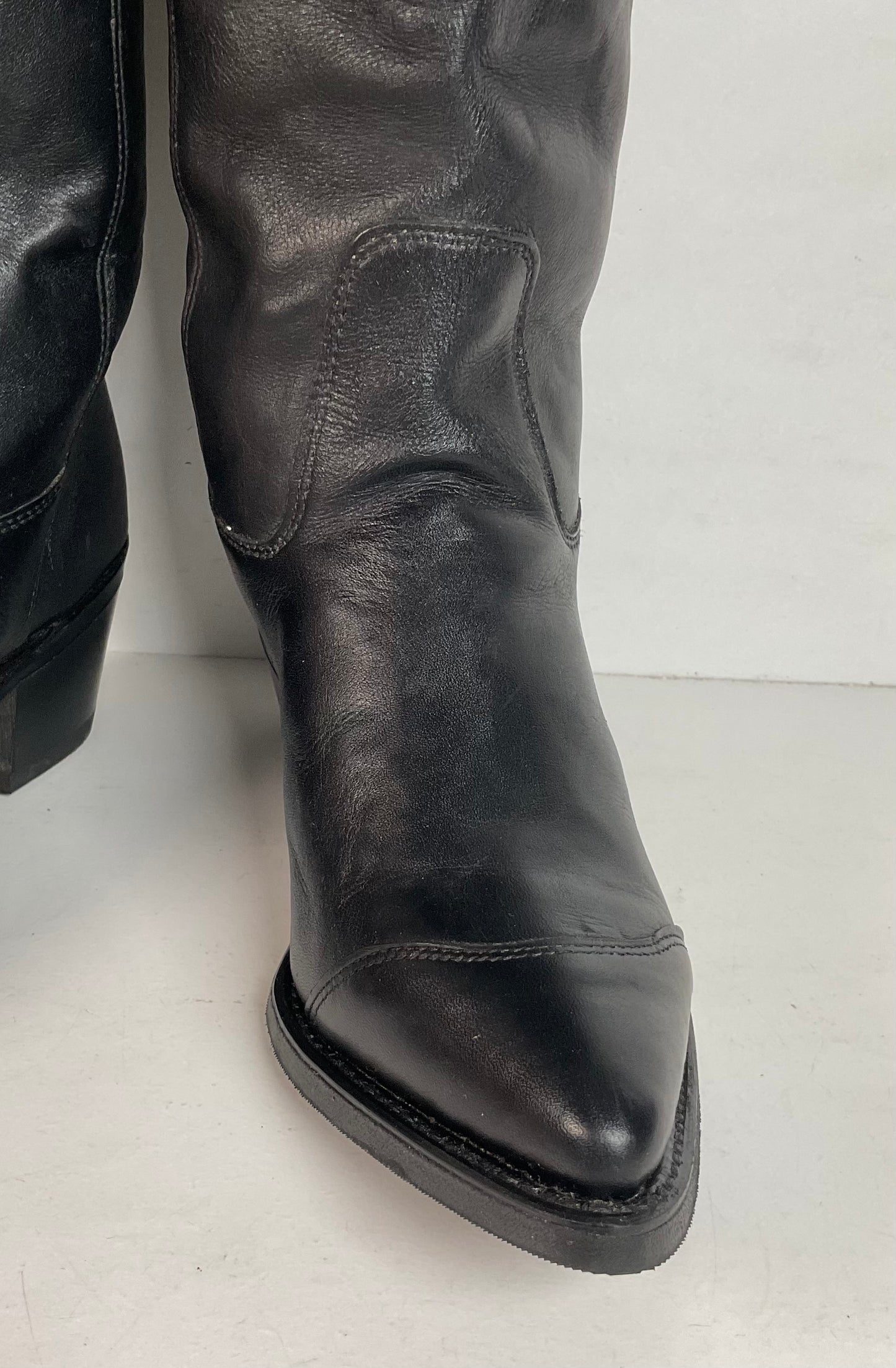 Vintage Harley Davidson Tall Motorcycle Boots 7 M Lace Up USA Made