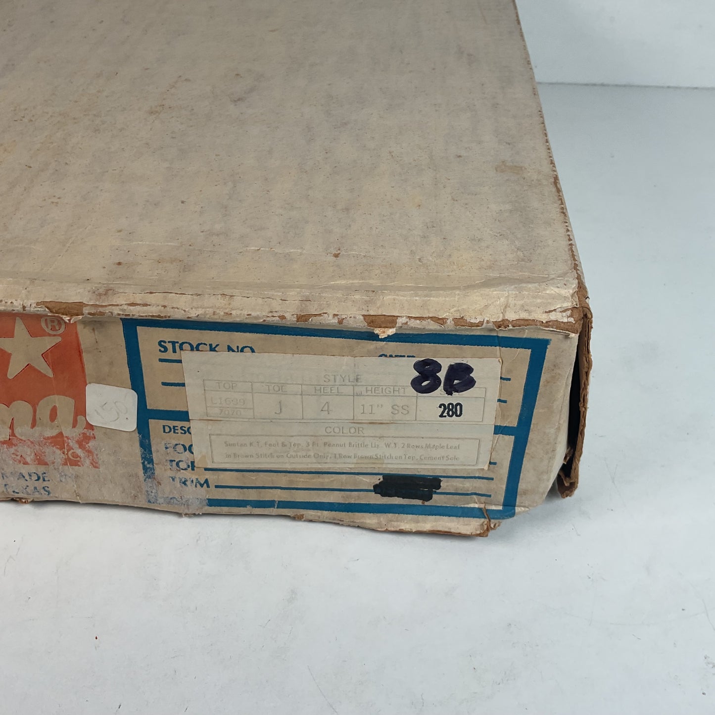 Vintage Tony Lama Cowboy Boot Boxes Empty Lot Of (2)