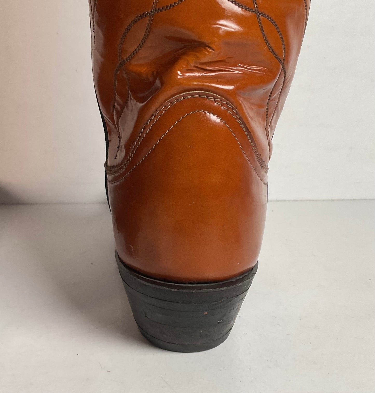 Vintage Tony Lama Patent Leather Cowgirl Boots Men’s 6 | Women’s 7 Gold Label