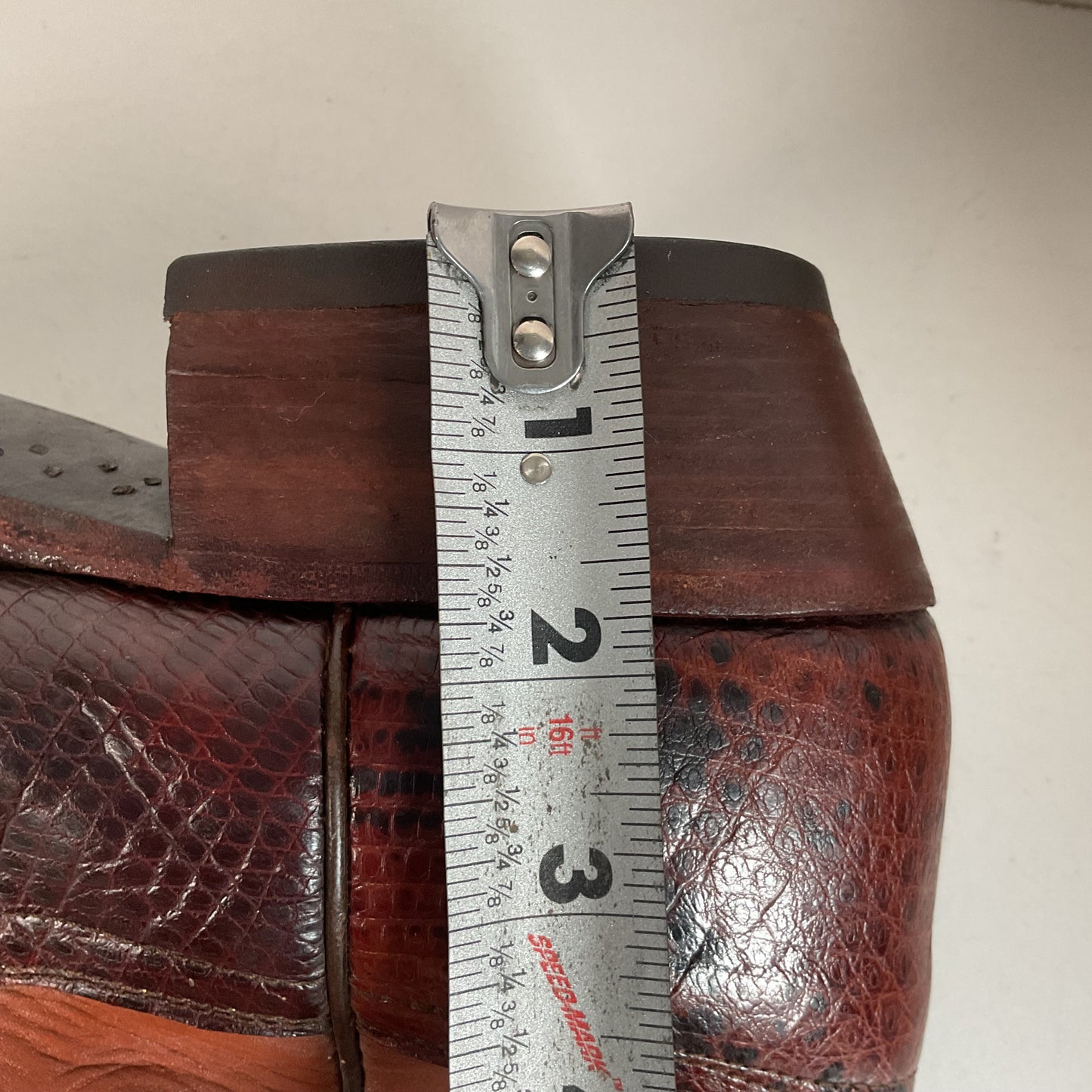 Vintage W.B. Masterson Wrangler Cowboy Boots 12 B (Narrow) Dress Lizard Cut