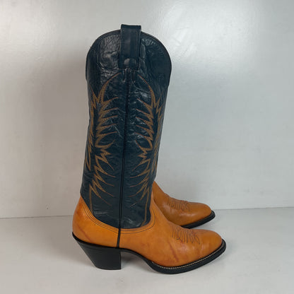 Vintage Nocona Butterscotch Cowgirl Boots 7 B USA Made