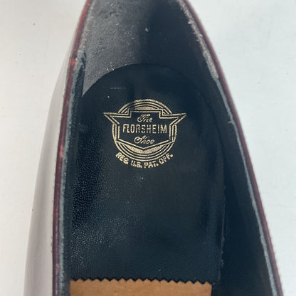 Vintage Florsheim Plain-Toe Derby Shoes | Burgundy Veal | 1970s | Men’s 13 B