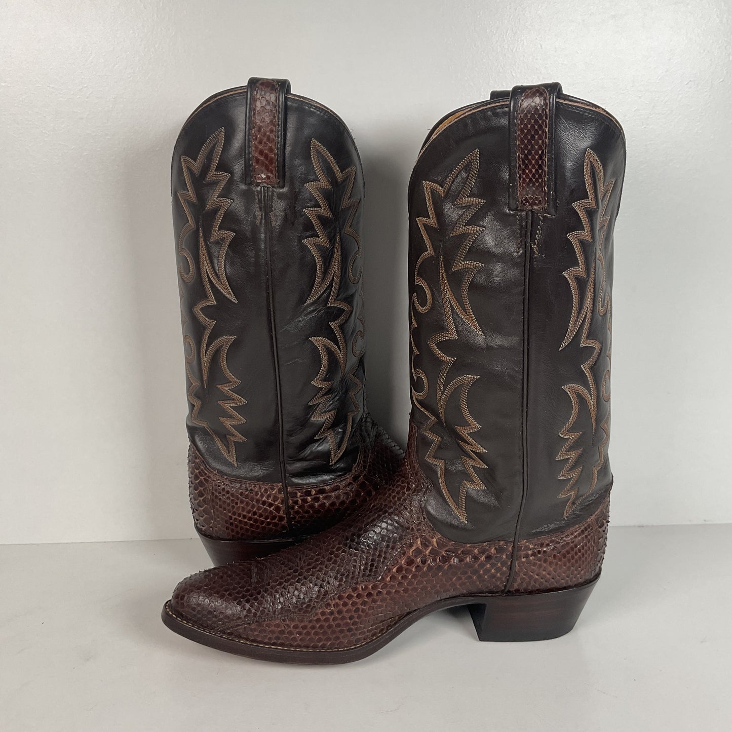 Vintage Dan Post Snakeksin Cowboy Boots | Exotic | USA Made | Men’s 9.5 D