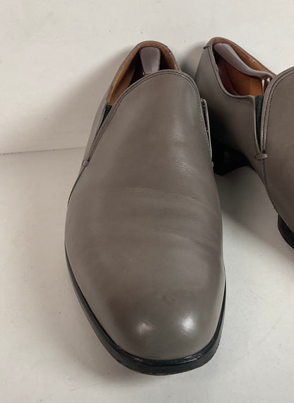 Vintage Johnston Murphy Aristocraft Grey Loafers 13 D Apron Toe USA Made
