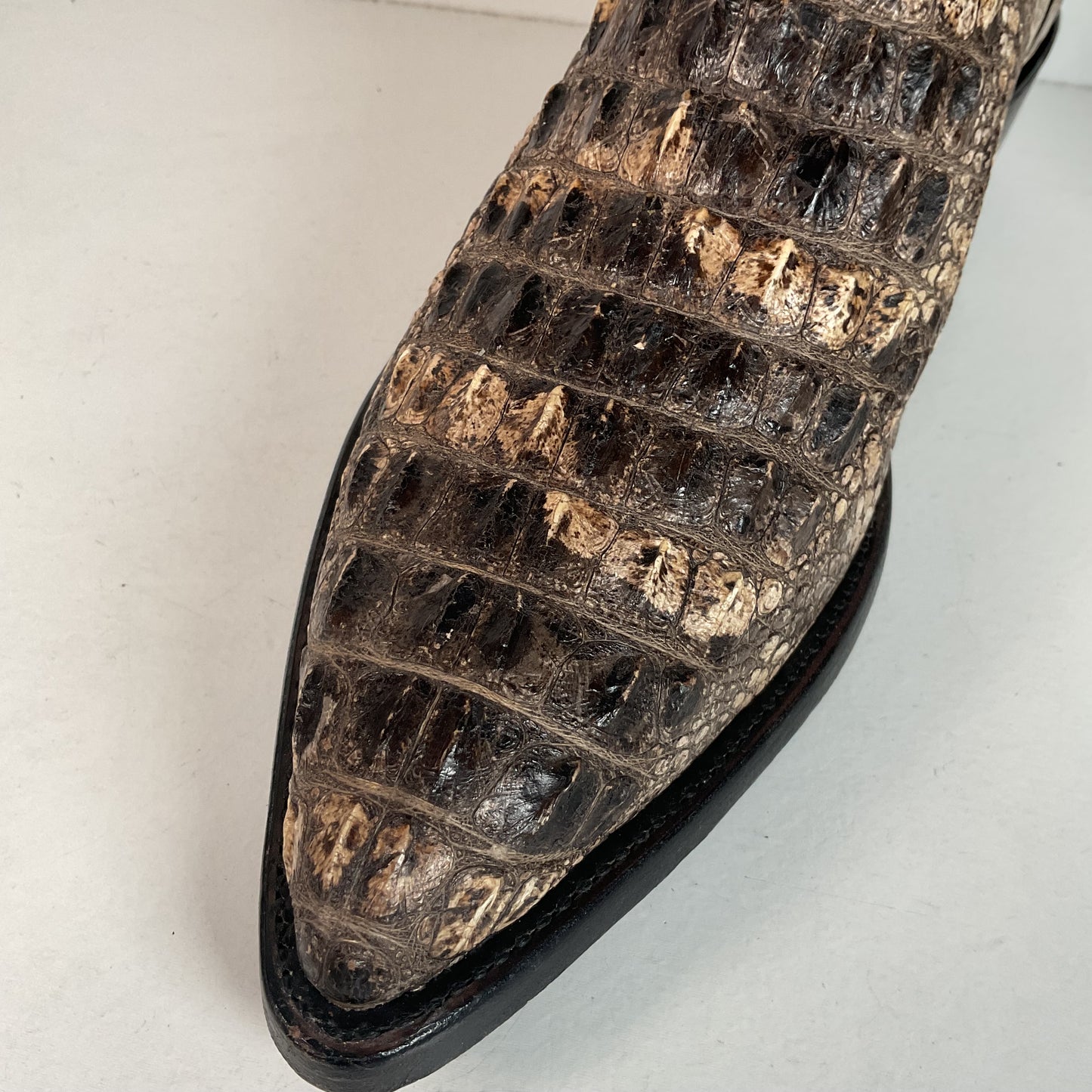 Remington Natural Alligator Cowboy Boots 9 D Body Cut