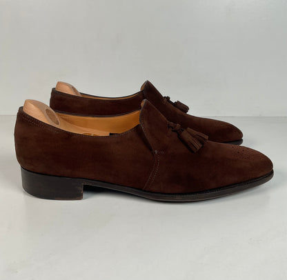 John Lobb Suede Tassel Loafers | Madison | UK 7.5 E | US 8.5 D