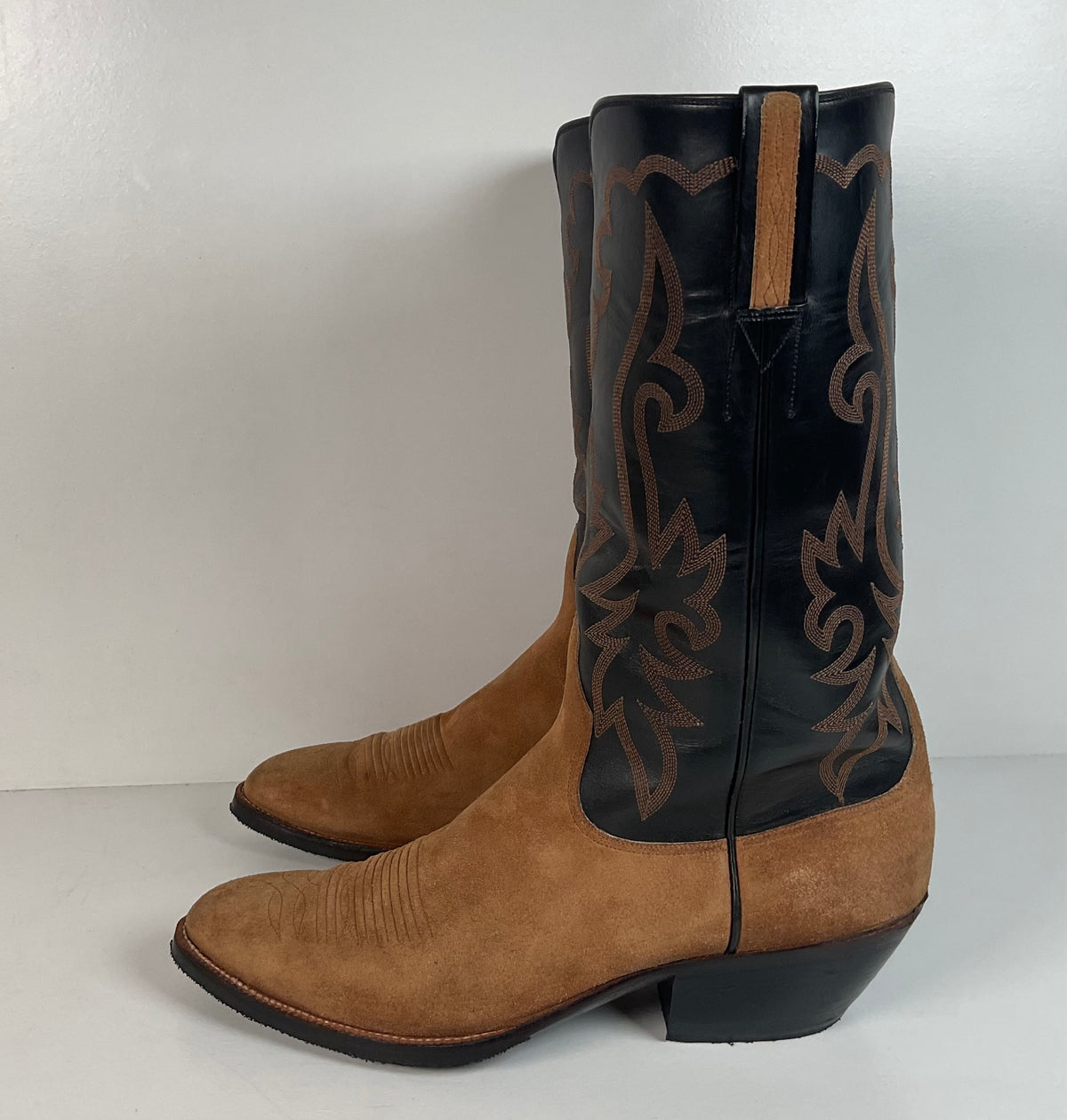 Little’s San Antonio Custom Cowboy Boots | Suede Rough Out | Men’s 11 D