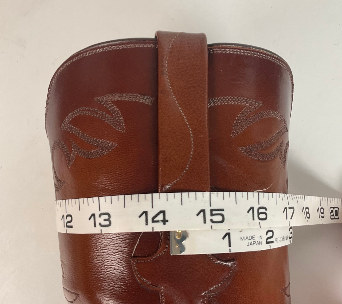 Vintage Lucchese Handmade Smooth Cigar Ostrich Roper Boots 10 D Exotic Cowboy