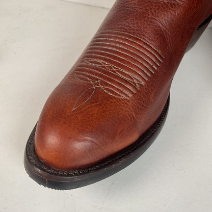 Lucchese Classics Handmade Cowboy Boots 12 EE Brown Bison Hide