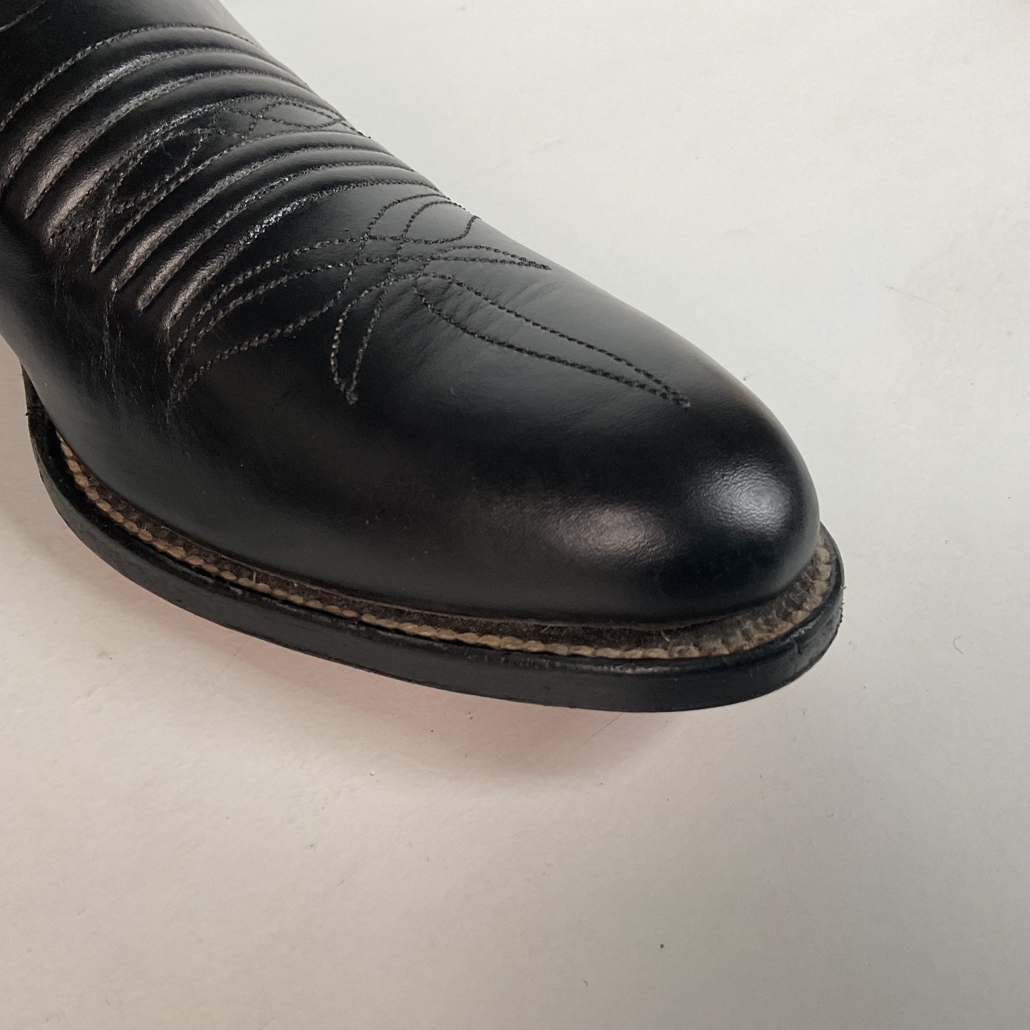 M.L. Leddy & Sons Cowgirl Boots | Black Calf | Custom | Women’s 6.5 AA