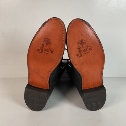 Justin Women’s Kiltie Packer Boots 8 B USA Made Lace Up