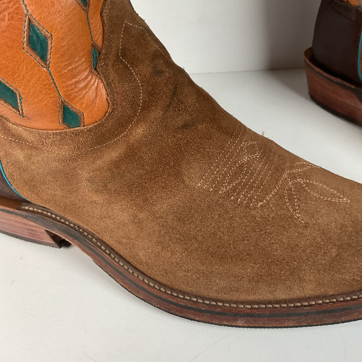 Olathe Buckaroo Cowboy Boots | Suede | USA Made | Men’s 14 EEE