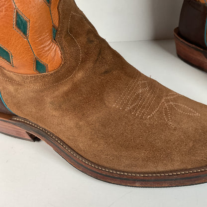 Olathe Buckaroo Cowboy Boots | Suede | USA Made | Men’s 14 EEE