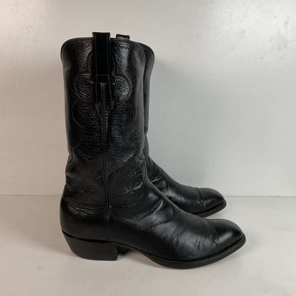 Wheeler Boot Company Cowboy Boots 10 Wide Black Calf Custom
