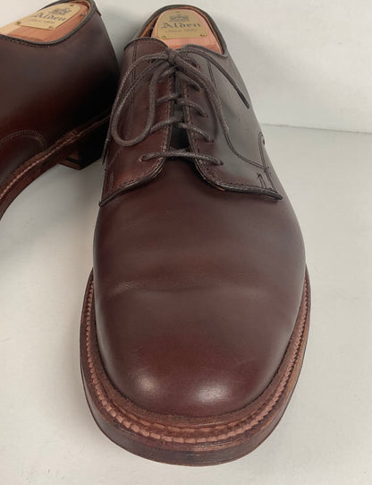 Alden for J. Crew Derby Blucher Shoes 12 D Cigar Brown