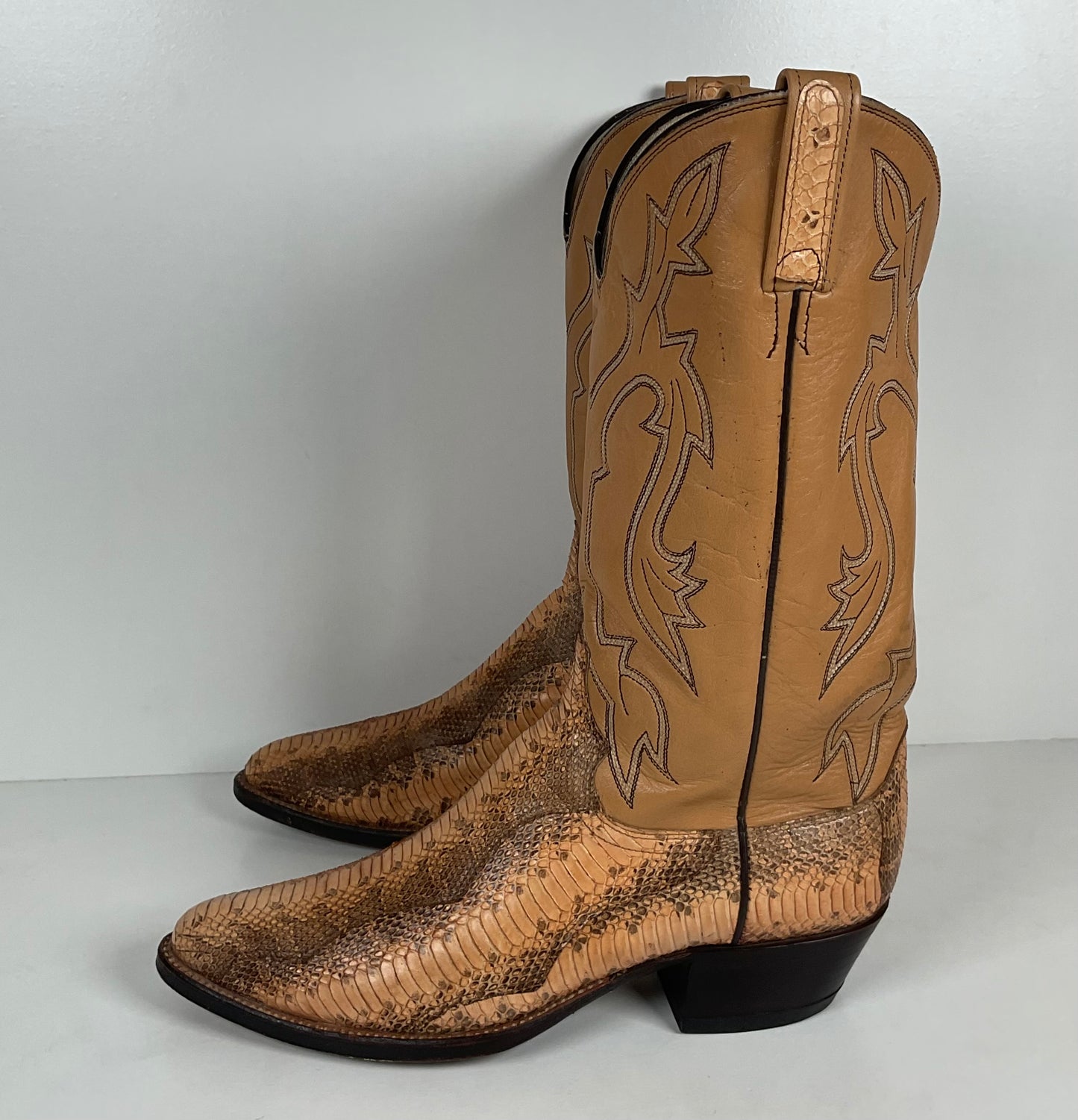 Vintage Dan Post Water Snake Cowboy Boots | Snakeskin | USA Made | Men’s 9.5 D
