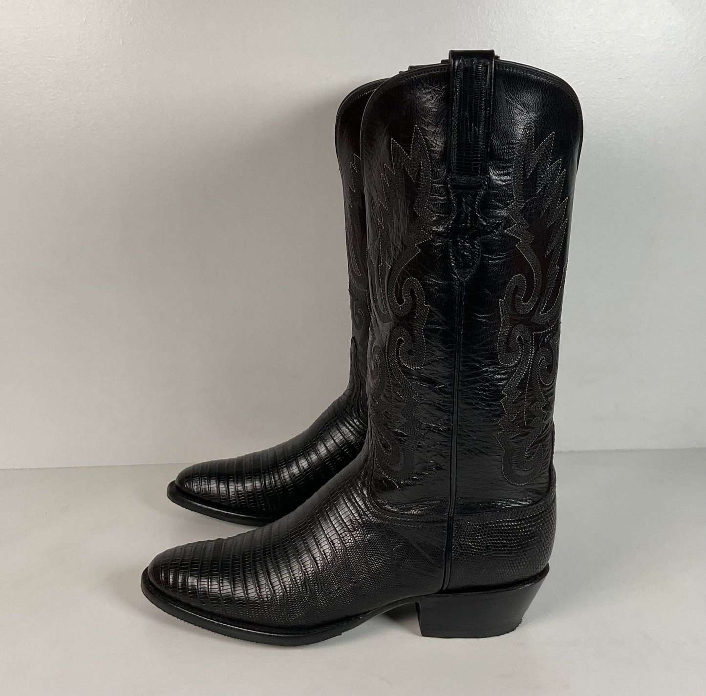 Vintage Lucchese Handmade Cowgirl Boots | Lizard Teju | Women’s 8 B