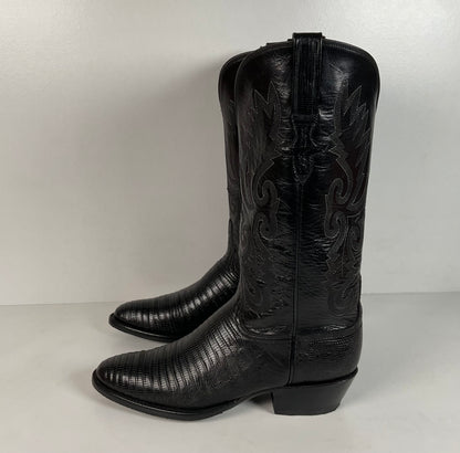 Vintage Lucchese Handmade Cowgirl Boots | Lizard Teju | Women’s 8 B