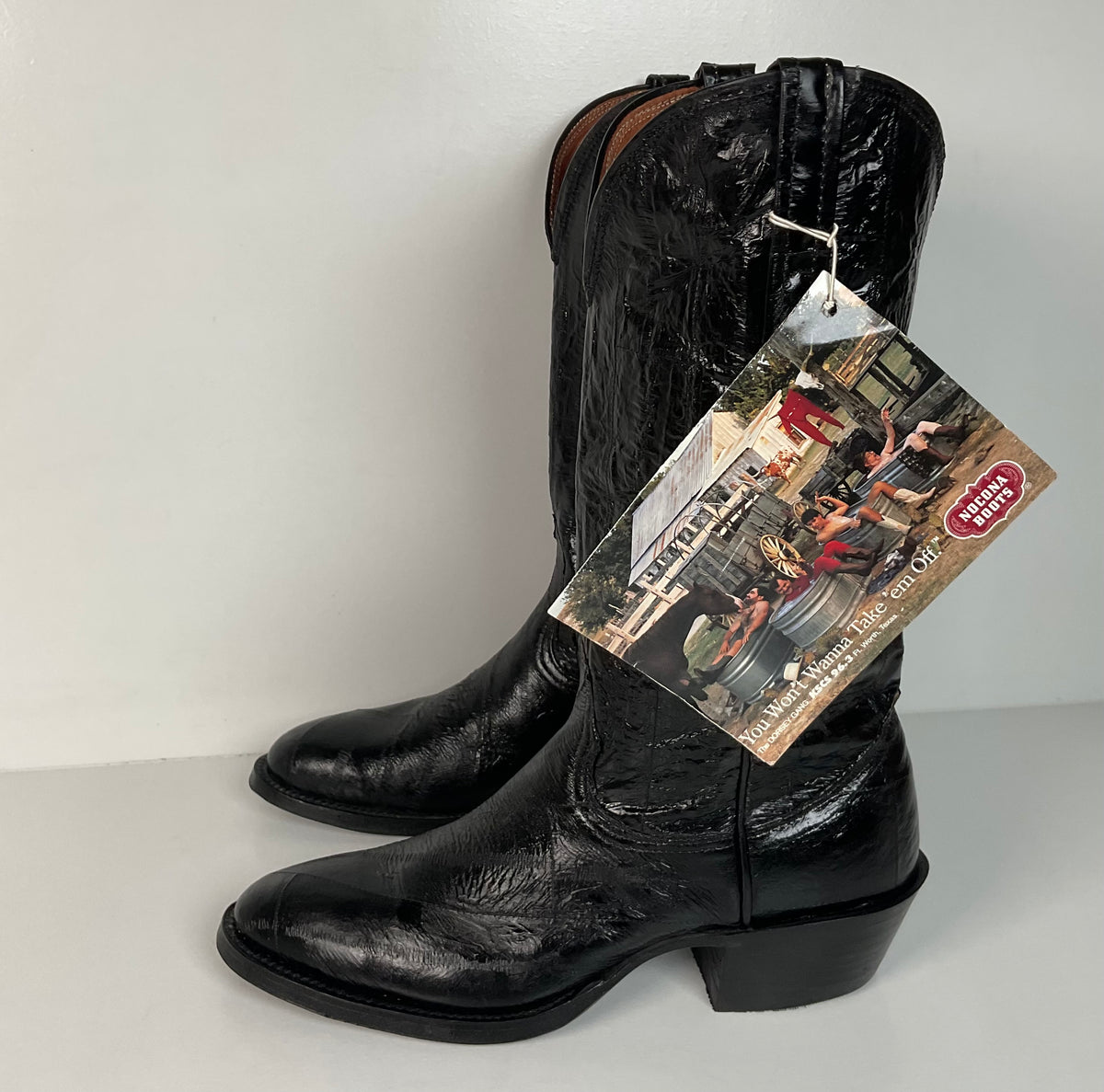 Vintage Nocona Full Eel Skin Cowboy Boots | Exotic | Men’s 5.5 | Women’s 6.5