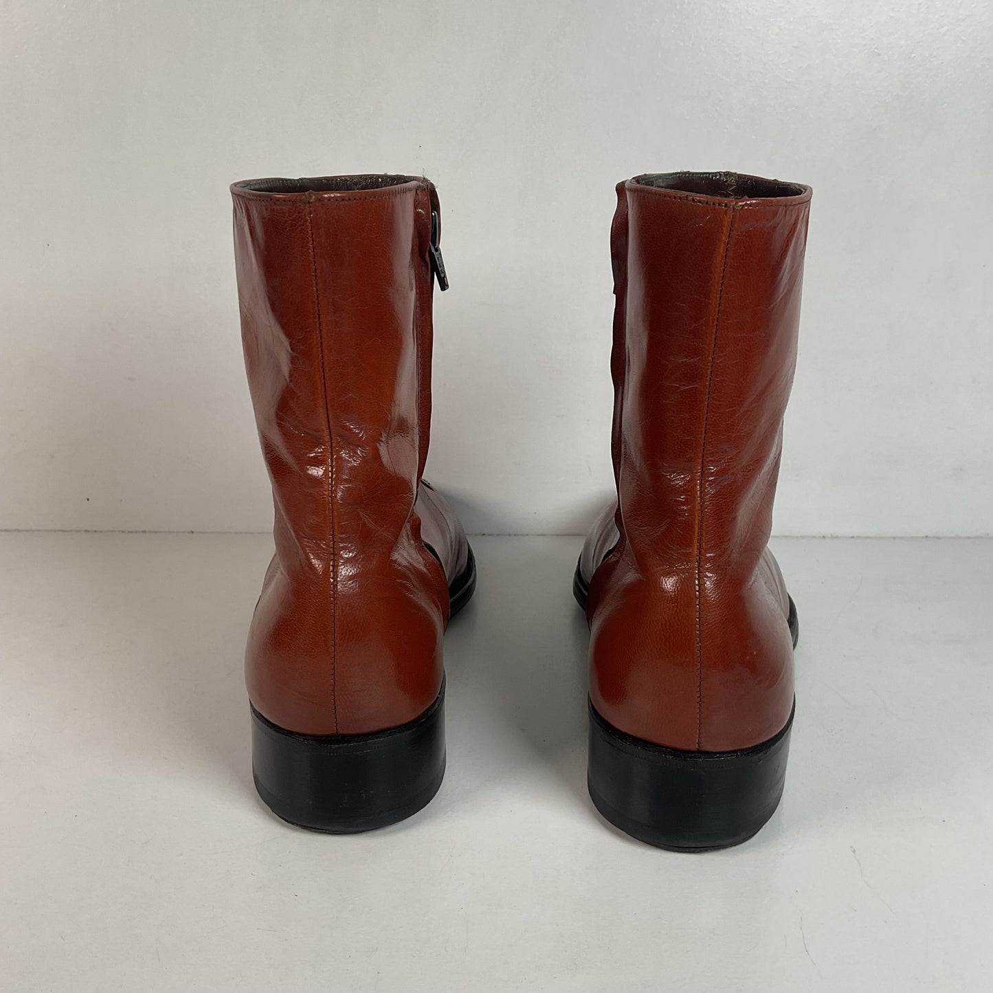 Vintage Florsheim Imperial Zipper Boots 10 D Chelsea Style