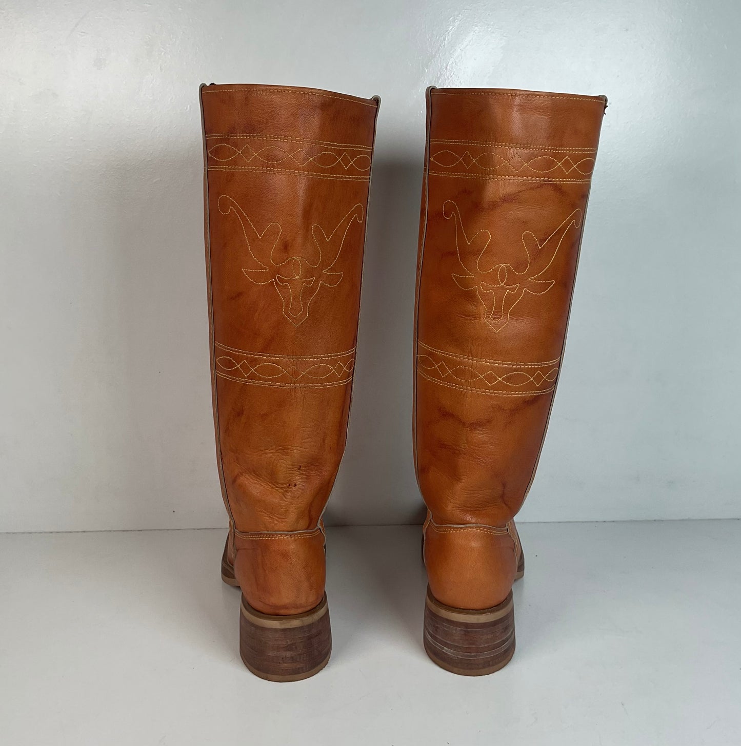 Vintage Women’s Longhorn Campus Boots 8 M USA Made Chunky