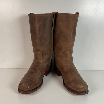 Frye Men’s Cavalry Square Toe Pull On Boots 10 M Distressed Style Recrafted