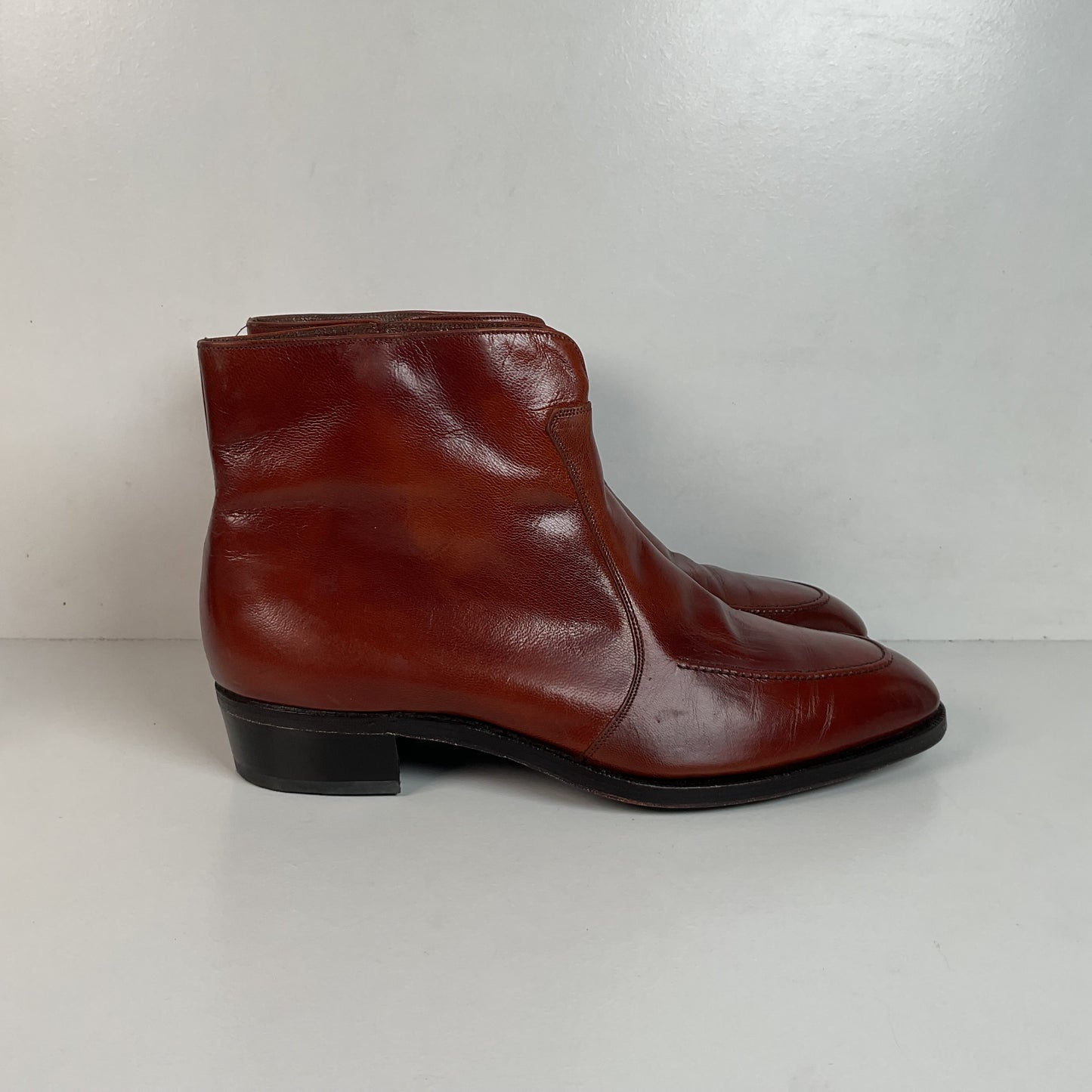 Vintage Florsheim Beetle Boots | Chelsea Style | Burnished Brown | Men’s 11 D