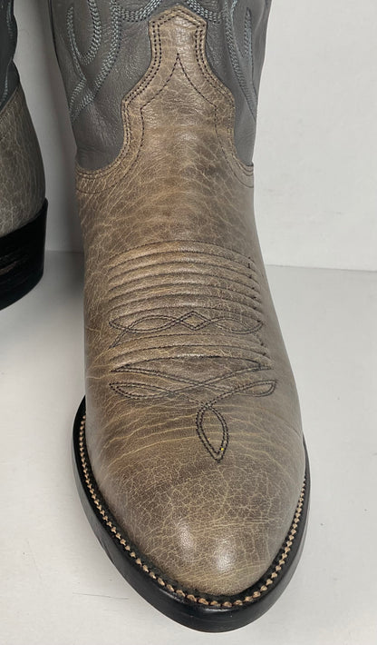 Vintage J. Chisholm Bullhide Cowboy Boots | USA Made | Grey | Men’s 8.5 D