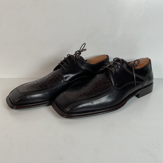 Mezlan Genuine Crocodile Derby Shoes 12 M Exotic