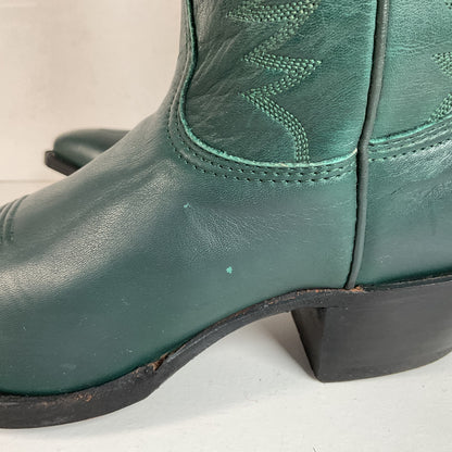 Vintage Nocona Cowgirl Boots | USA Made | Green | 7.5 B